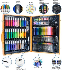 150 قطعة ديلوكس اللوحة مجموعة رسم في حالة خشبية للأطفال المراهقين الكبار - Product Image 3