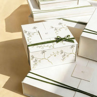 Boîtes cadeaux carrées de luxe en papier pour doux confiseries à base de noix de palmier à double ouverture, coffret de tasses Ramadan, emballages rigides