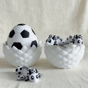 Vashine Ornamenti da Casa a Forma di Drago da Calcio Stampati in 3D, Uovo di Drago da Rugby, Giocattoli Divertenti da Collezione per Bambini, Giocattoli Flessibili in Cristallo Stampati in 3D - Product Image 4