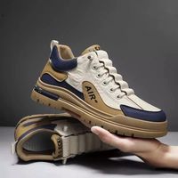 Chaussures Décontractées Tendance pour Hommes, Respirantes et à la Mode, Modèle Board avec Fermeture à Lacets, Doublure en Maille pour la Saison d'Automne