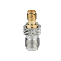 Adaptador Recto Hembra a Conector Coaxial Hembra F para Uso en Antena de TV Satelital