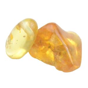 Ciondolo in ambra baltica naturale 30mm con foro trasversale grande in fabbrica per gioielli collana - Product Image 1