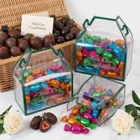 Boîtes à Gâteaux en Plastique Transparent avec Poignées, Contenants Alimentaires en Plastique Transparent, Boîtes Cadeaux Translucides en Gros