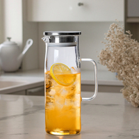 Bouilloire froide pour réfrigérateur tasse à eau résistante à la chaleur bouilloire froide en verre de grande capacité en borosilicate théière 1L/1.2L/1.5L