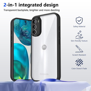 Para <span class=keywords><strong>Motorola</strong></span> <span class=keywords><strong>Moto</strong></span> <span class=keywords><strong>G52</strong></span> / <span class=keywords><strong>Moto</strong></span> G82 Funda Ultra delgada Suave TPU Marco Clear PC Hard Back Funda a prueba de golpes Coque Fundas - Product Image 2