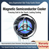 Ventilateur de refroidissement magnétique à semi-conducteurs U-JIE en gros avec 2 vitesses réglables et clip détachable pour téléphone de jeu, personnalisable OEM