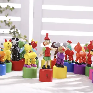 Hand Finger Puppenknopf Holz tanzen Tier Spielzeug für Kinder