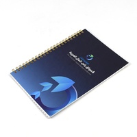 Vente directe d'usine, service d'impression de carnets de réunion personnalisés à couverture souple avec papier couché et reliure spirale