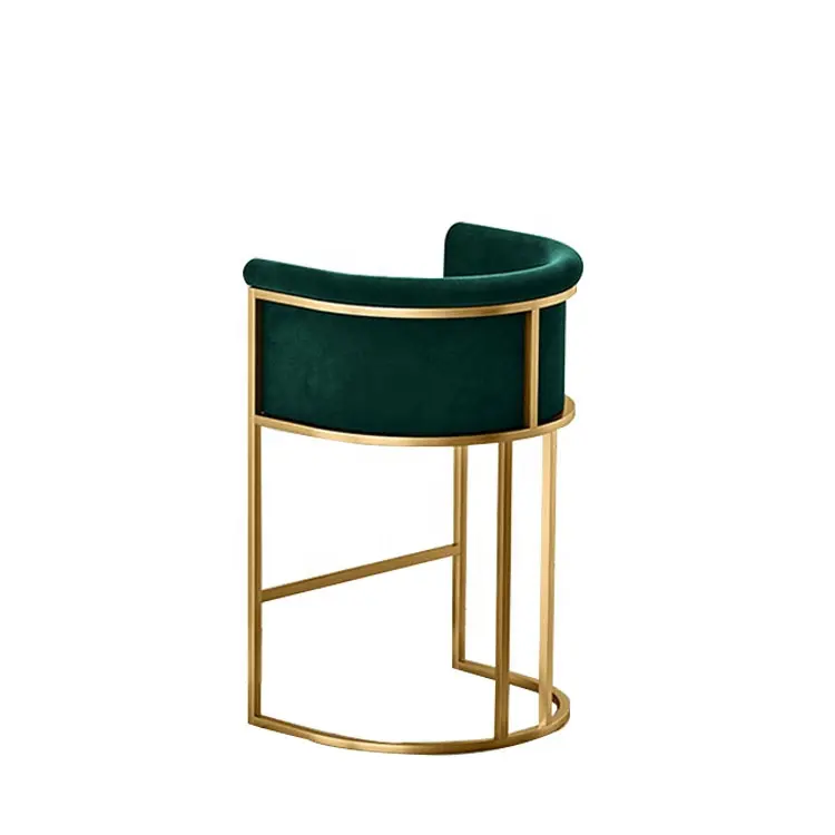 Silla de bar de diseño moderno, taburete de bar clásico nórdico, color blanco y verde, juego de dos sillas