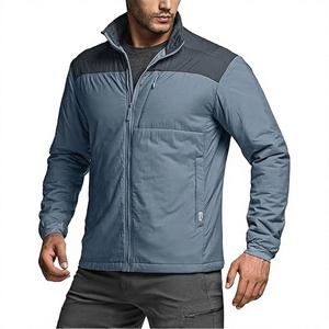 <b>Men's</b> Casual Winter <b>Canvas</b> <b>Jacket</b> with Stand Collar Front Logo Full Zipper Waterproof Hooded Breathable Anti-Wrinkle Quick Dry - Product Image 2