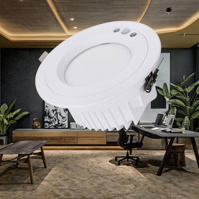 2026 Shenzhen Led Factory Low Ugr Cct Selectable 4000k Dimmable Zigbee Smart Sensor 18w 30w Recessed Ceiling Indoor Downlight