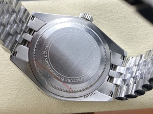 Reloj Mecánico de Lujo, Super Calidad, Resistente al Agua, 41mm, Fábrica GR, Acero 316L, Movimiento ETA 2824, Bisel Negro, Estilo Vintage - Product Image 6