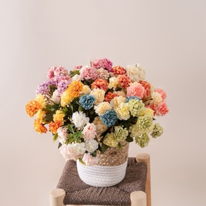 Bouquet de petites fleurs artificielles de chrysanthème pour décoration intérieure, mariage, plantes murales, fleurs artificielles injectées - Product Image 2