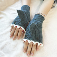 Gants de Crocodile tricotés chauffant 3D tasse de bière plaine acrylique dessin animé extérieur drôle forme de requin demi-doigt gants mitaines cadeau