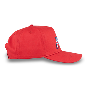 Casquette de baseball en tissu de coton à 5 panneaux avec visière incurvée et broderie plate, personnalisable, TCAP Chine - Product Image 3