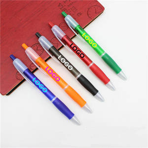 Bolígrafo de plástico transparente para publicidad, bolígrafo personalizado con logotipo promocional, barato, con agarre - Product Image 2