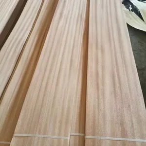 Natural Okoume Veneer lembaran kayu 0.45mm, Butiran gunung Okoume kayu Veneer untuk furnitur kayu lapis