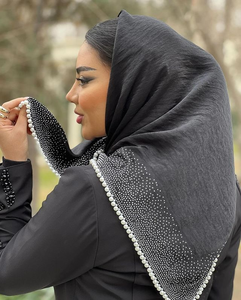 <strong>Fashion</strong> Hot Drilling <strong>Turban</strong> Diamond Pearl Scarf Premium Muslim Bubble <strong>Hijab</strong> Scarfs - Product Image 5