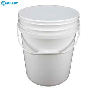 wholesale 5 gallon/gal 20l heavy duty white oil paint wash pp plastic bucket with lid handle