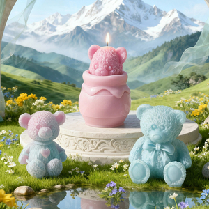 J10-527 अनुकूलित भेड़ सुगंधित मोमबत्ती सिलिकॉन मोल्ड फैलते पत्थर हस्तनिर्मित साबुन कला आभूषण स्मारिका मोल्ड मोमबत्ती - Product Image 5