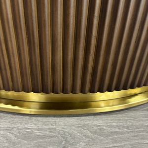 Mesa de Centro Moderna con Marco de Madera de Nogal Marrón y Negro, con Superficie de Piedra Sinterizada y Almacenamiento, KIKA K50 #   Muebles de Salón - Product Image 4