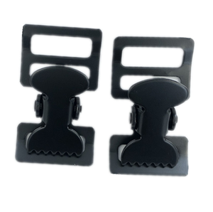 Pince à ressort en acier et plaqué électrique, accessoire en métal, noir, pour étui de cuir, valance en métal, clips plats en acier - Product Image 2