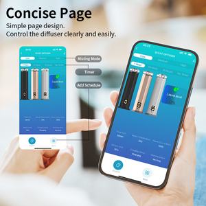 Siweiyi/Greaz Portable USB Rechargeable 120ml Long Lasting Aluminum Essential <b>Oil</b> Aroma <b>Diffuser</b> App Control for Household Hotel - Product Image 6