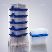 Embouts de pipette universels transparents 1250uL stériles à faible rétention 101,9 mm en blister – Consommables de laboratoire en plastique