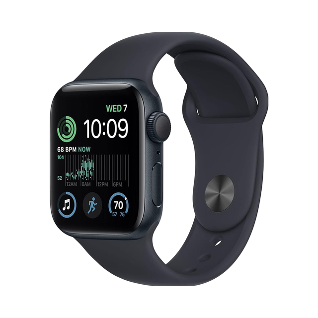 SE (2nd Gen) GPS Fitness Sleep Tracker Watch Crash Detection 40mm CPO Midnight Aluminum Case IP67 50m Waterproof Bluetooth/WiFi