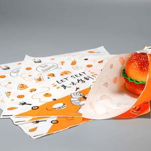 Papel Recubierto de PE, Libre de PFAS, Personalizado con Marca, Resistente a la Grasa y al Agua, Desechable, para Envolver Papas Fritas, Nachos, Hamburguesas y Arroz - Product Image 2