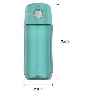 Bouteille d'eau en plastique personnalisée pour le sport avec paille, idéale pour les activités de plein air et l'hydratation quotidienne (vente en gros) - Product Image 4