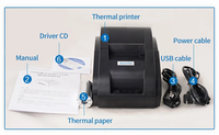 Xprinter Printer tiket termal 58mm, Printer tanda terima Mini untuk ponsel pintar dan komputer Bt + usb