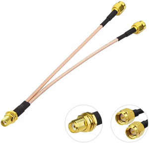 <span class=keywords><strong>Cable</strong></span> de extensión paralelo SMA hembra Dual SMA macho RG316 4G LTE enrutador <span class=keywords><strong>WiFi</strong></span> móvil longitud personalizada Coaxial <span class=keywords><strong>Y</strong></span> Splitter <span class=keywords><strong>Cable</strong></span> cobre - Product Image 1