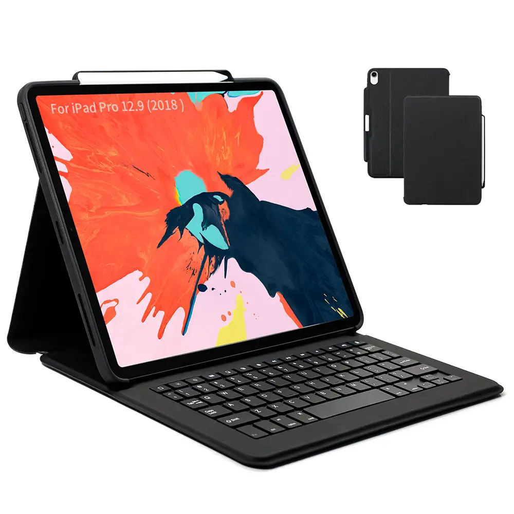गोली स्मार्ट फोलियो निविड़ अंधकार मामले को कवर एप्पल 2020 के लिए कीबोर्ड के साथ पेंसिल धारक आईपैड एयर 4 पीढ़ी 10.9 इंच iPad प्रो 11