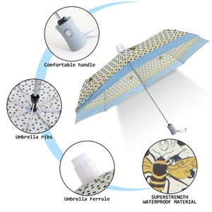 Heavy Duty Waterproof Cover Folding <b>Umbrella</b> Featuring Sturdy Wind Resistant Design Great <b>Umbrella</b> for Stormy Weather - Product Image 2