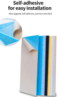 Panneaux acoustiques muraux carrés écologiques modernes auto-adhésifs haute densité pour l'isolation acoustique des murs, plafonds et intérieurs