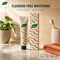 Fabricant de dentifrice à usage domestique, sans fluorure, anti-caries, blanchissant, à base d'herbes et d'aloe vera, en gros, avec étiquette privée personnalisée