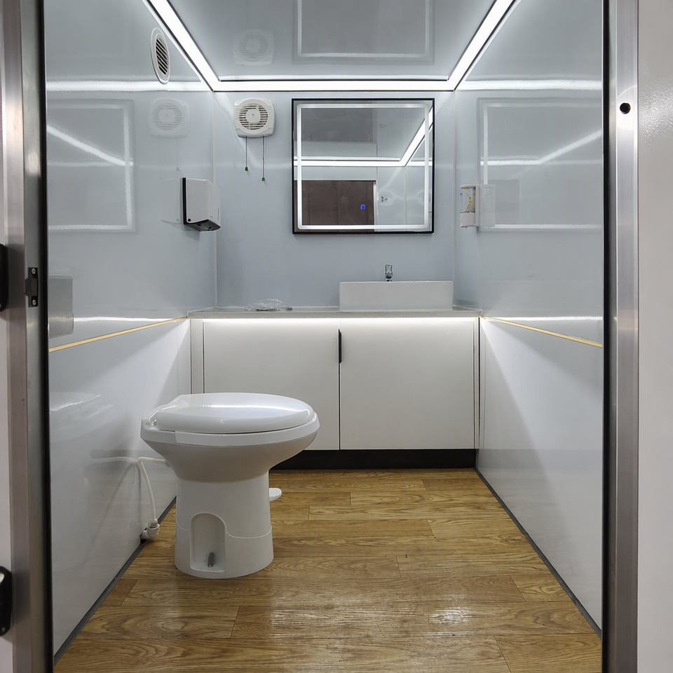 Pattern Base Time Frame Heavy Duty Portable Toilet Trailer Galvanized Steel Frame Durable ...