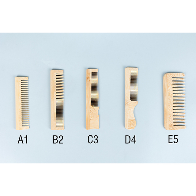 Natural Bamboo Biodegradable Comb Set for Hotels and Travel