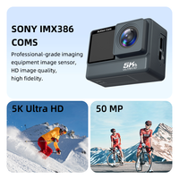Caméra d'action sportive Ultra HD 5K 30FPS avec écran tactile LCD frontal, écran arrière, étanche, zoom optique 10x-20x, CMOS haute définition 1080p