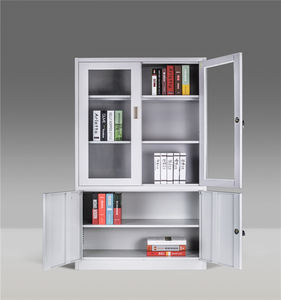 אחסון ארון מתכת ארון תיקים 2 דלתות עם דלת נדנדה ארון תיוק 2 דלתות פלדה ריהוט משרדי ארון משרדי - Product Image 4