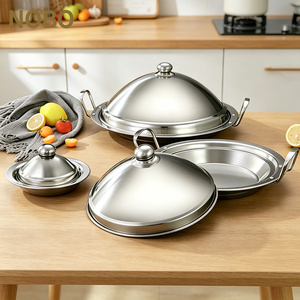 Marmite à <span class=keywords><strong>tajine</strong></span> en acier inoxydable 18/22/26/30/34/38cm, ensemble de cuisson par <span class=keywords><strong>induction</strong></span>, marmite royale avec couvercle pour la cuisine - Product Image 3
