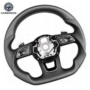 Volant sport en cuir perforé noir en carbone en stock pour Audi B8 B9 R8 A3 A4 A5 A6 A7 A8 Q5 Q7 MK3 TTRS TTS S3 - Product Image 2