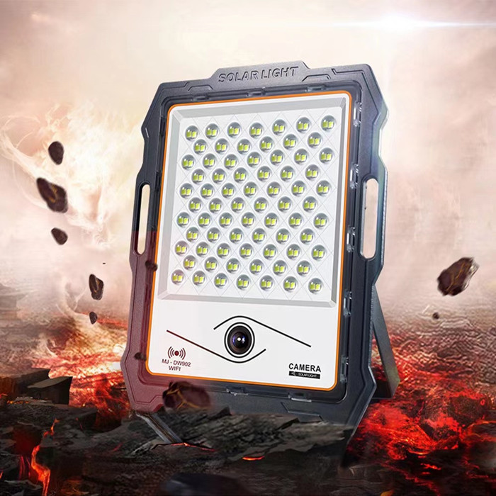 High Brightness 1080P Outdoor Solar Flood Light 100W 200W 300W 400W 600W With CCTV Camera