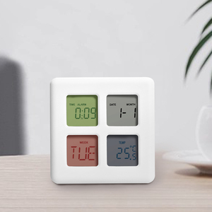 Mới nhất phong cách thời trang sáng tạo đầy màu sắc <span class=keywords><strong>LCD</strong></span> hiển thị kỹ thuật số Đồng hồ với chủ Bút nhiệt độ điện thoại đứng bảng đồng hồ báo thức - Product Image 5