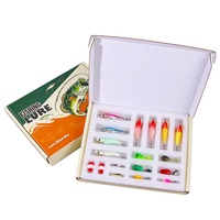 Coffret Cadeau Kit de Pêche Yeux Rouges – Leurre Dur, Leurre Souple, Grenouille, Grappe de Melon, Cuillère, Pale Chub – Pêche en Eau Douce et Salée – Vente en Gros