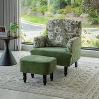 Fauteuil-canapé moderne multifonctionnel pour salon, chambre, bureau à domicile, loisirs, avec revêtement en lin jacquard français et structure en bois massif