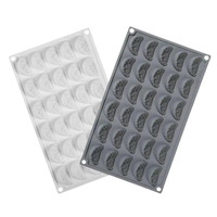Moule à gâteau en silicone à 30 cavités, motif orange mandarine, pour mousse, chocolat, desserts français, outil de pâtisserie