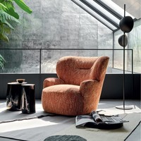 Fauteuil de relaxation nordique à dossier haut, chaise individuelle d'intérieur en tissu pour salon, négociation, design artistique moderne motif tigre