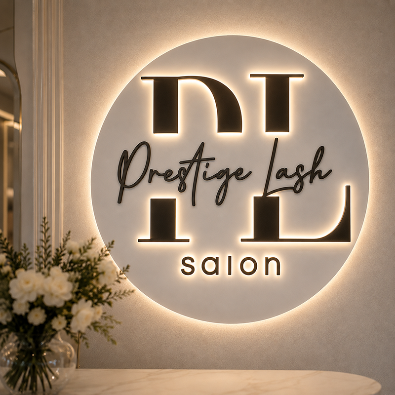 Led Illuminated Sign Beauty Salon Indoor 3D Logo Signage Spa Reception Wall Decor Custom Led Sign For Business Signage
